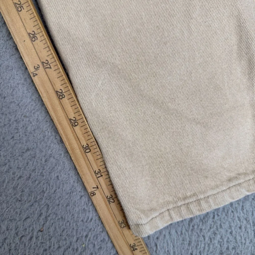 VINTAGE LEVI'S 550 Jeans Mens 38x34 Beige Orange Tab Made USA Pants Streetwear